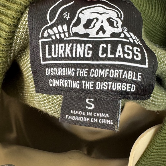 Zumie Lurking Class by Sketchy Tank Spider Web Green Crop Sweater Sz. Small S - Picture 11 of 12